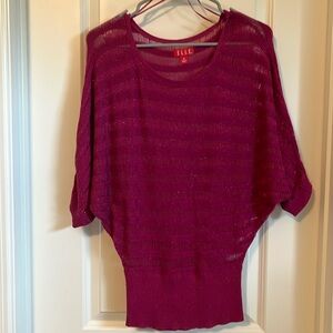 Elle pink short sleeve sweater